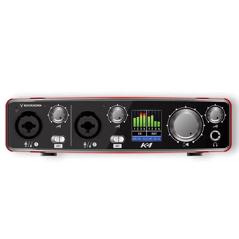 

2-in/2-out Professional Sound card usb interface audio studio recording for music