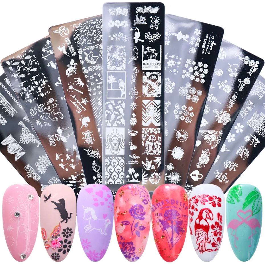 

Nail Art Template Nail Stamping Plates Stainless Steel Stamping Image Plate Manicure Stencil Tools