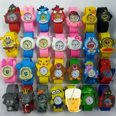 

2020 Hot Selling Spot Card Animal Cartoon Silicone Children's Sports Educational Toy Electronic Pat Circle Slap Watch