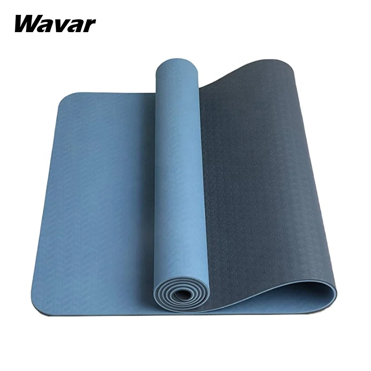 

Factory Price Home Gym Workouts Eco Friendly Bi Color TPE Yoga Mats, Pink/blue/red/black/purple/grey