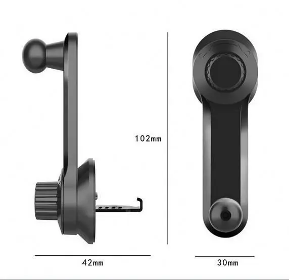 

New car extension arm phone holder rotated 360 degrees without blocking the air outlet, Black