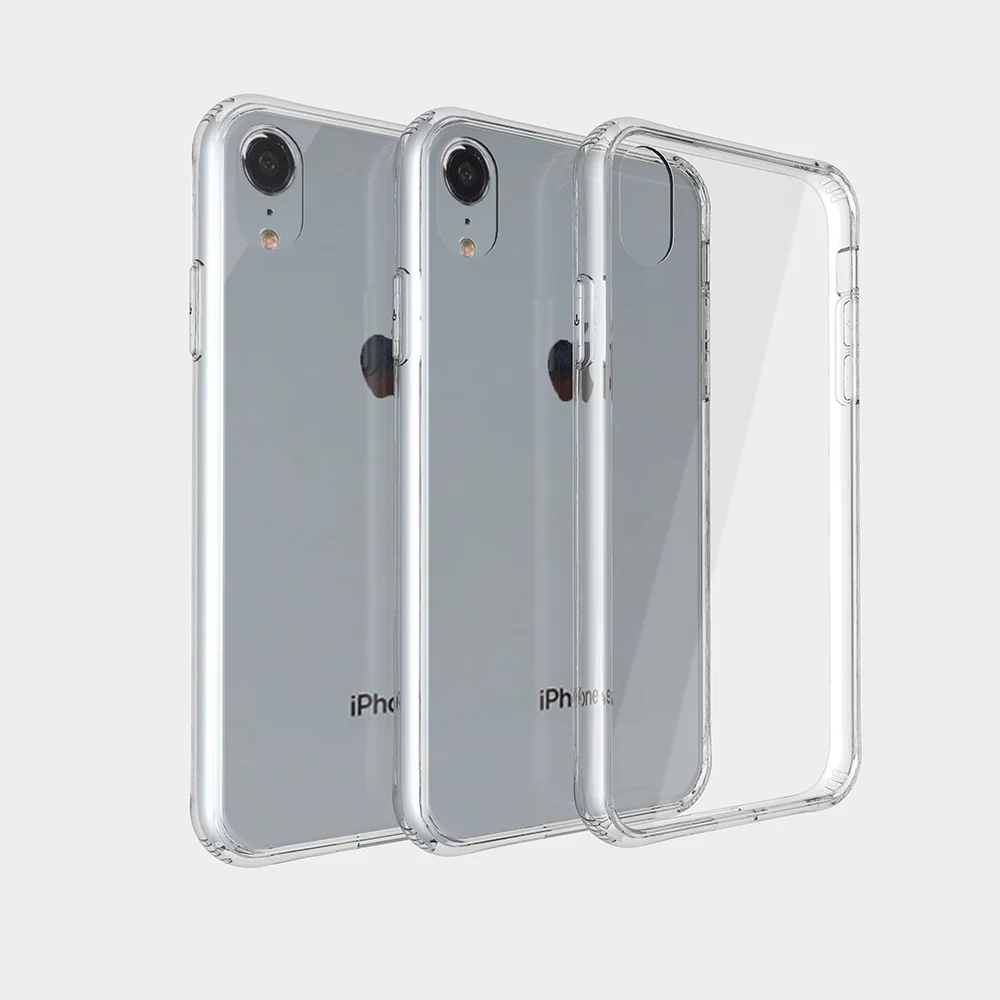 

Best Sell Shockproof Clear TPU Bumper Phone with Tempered Screen Protector Bundle for X XS XR XS MAX, Customizable