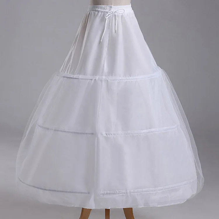 

2020 Hot sale Cheap Wedding Accessories 3 Hoop Petticoat Underskirt Crinoline, White crinoline petticoat