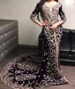 Heavy embroidered crystal work moroccan wedding dress-2019
