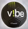 Soccer ball - Machine Sewn all black PVC leather synthetic material