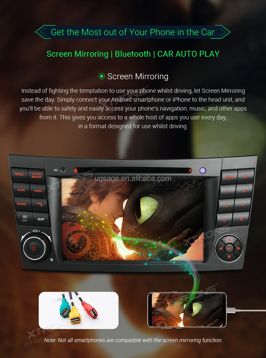 Xtrons 7" 2din Touch Screen Android 10.0 Car Gps Navigation For