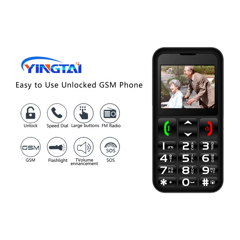 

Top sell product YINGTAI T11 2.2inch Dual SIM 2G Senioor Bar mobile phone big keypad/Speak For eldery man BT MP3/MP4 Torch FM