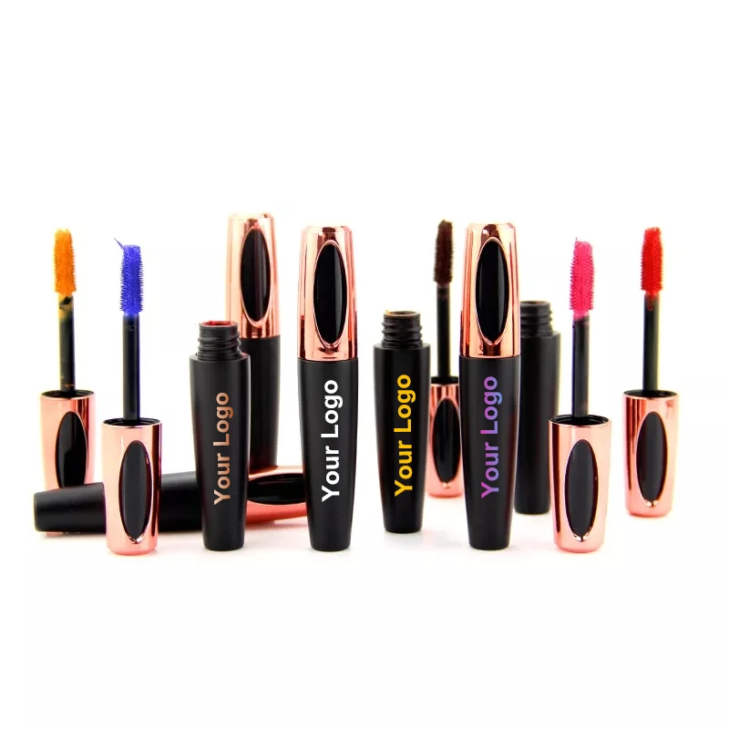 

Oem Colour Mascara Eyelash Lengthen Extension Mascara Make Your Own Brand Makeup Vegan 4D Fiber Mascara, 9 colors