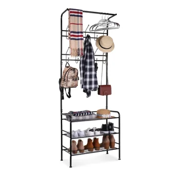 Metal Clothes Coat Storage Hanger Rack Stand With Shoe Organizer Shelves Buy Coat Stand Clothes Hanging Stand Coat Rack Clothes Drying Racks Clothing Rack With Shelves Clothes Drying Racks Shoe Rack Shelf Organizer