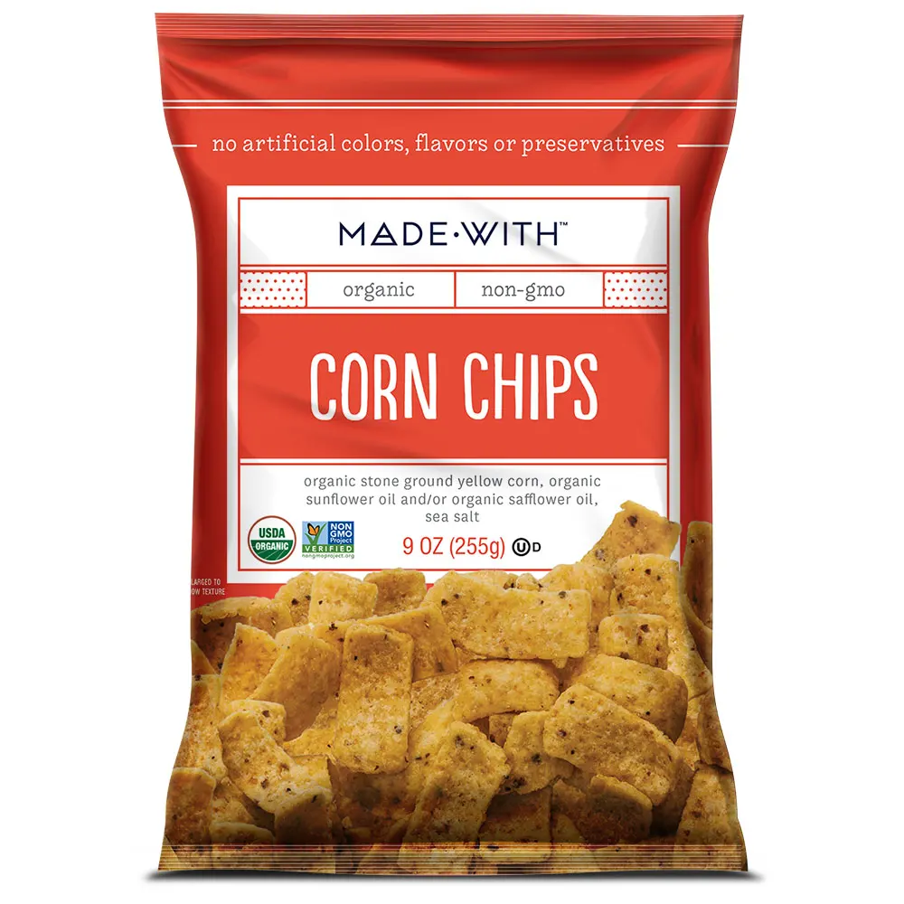 
Crunchy Tasty Salty Snack Non GMO MADE WITH CHIP CORN ORG 9.000 OZ Perfect At Barbecues, Parties And More 