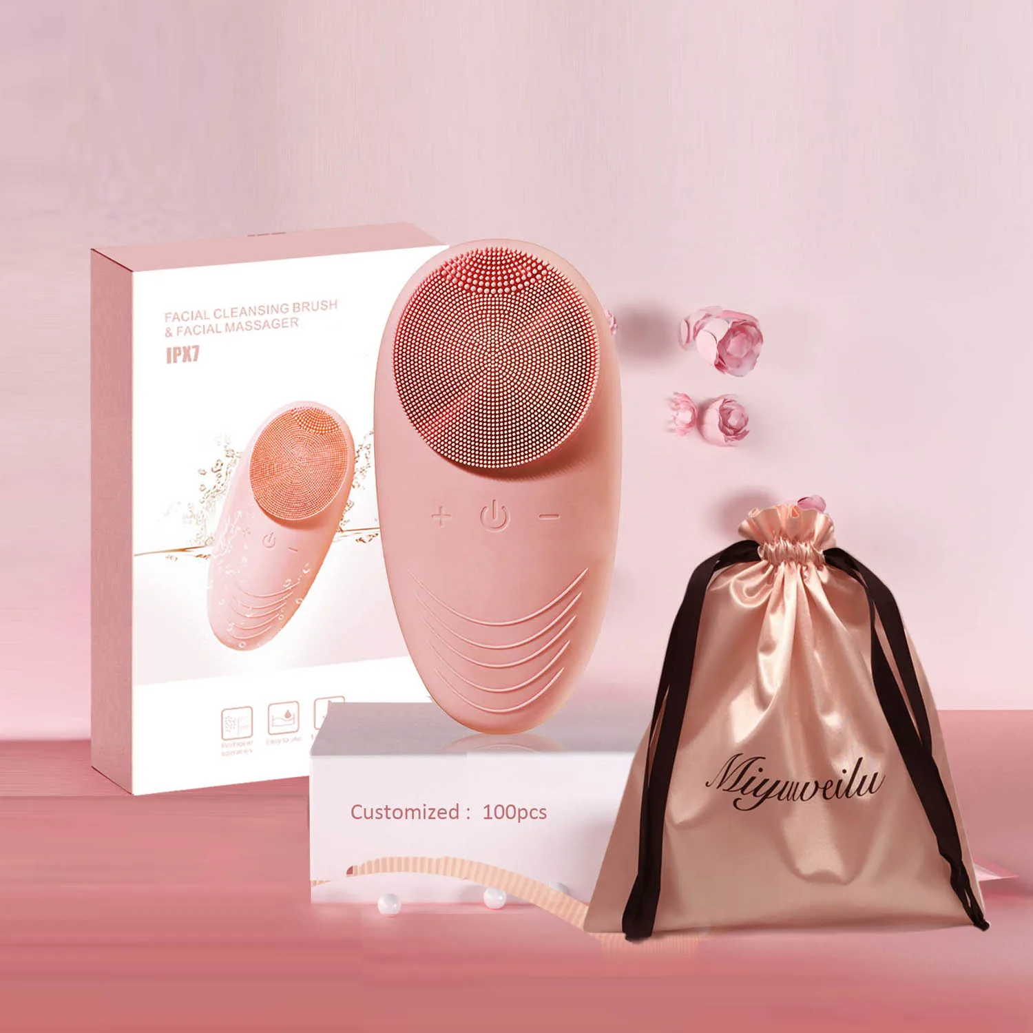 

Portable ultrasonic mini Deep Electric Silicone Facial Cleansing Brush