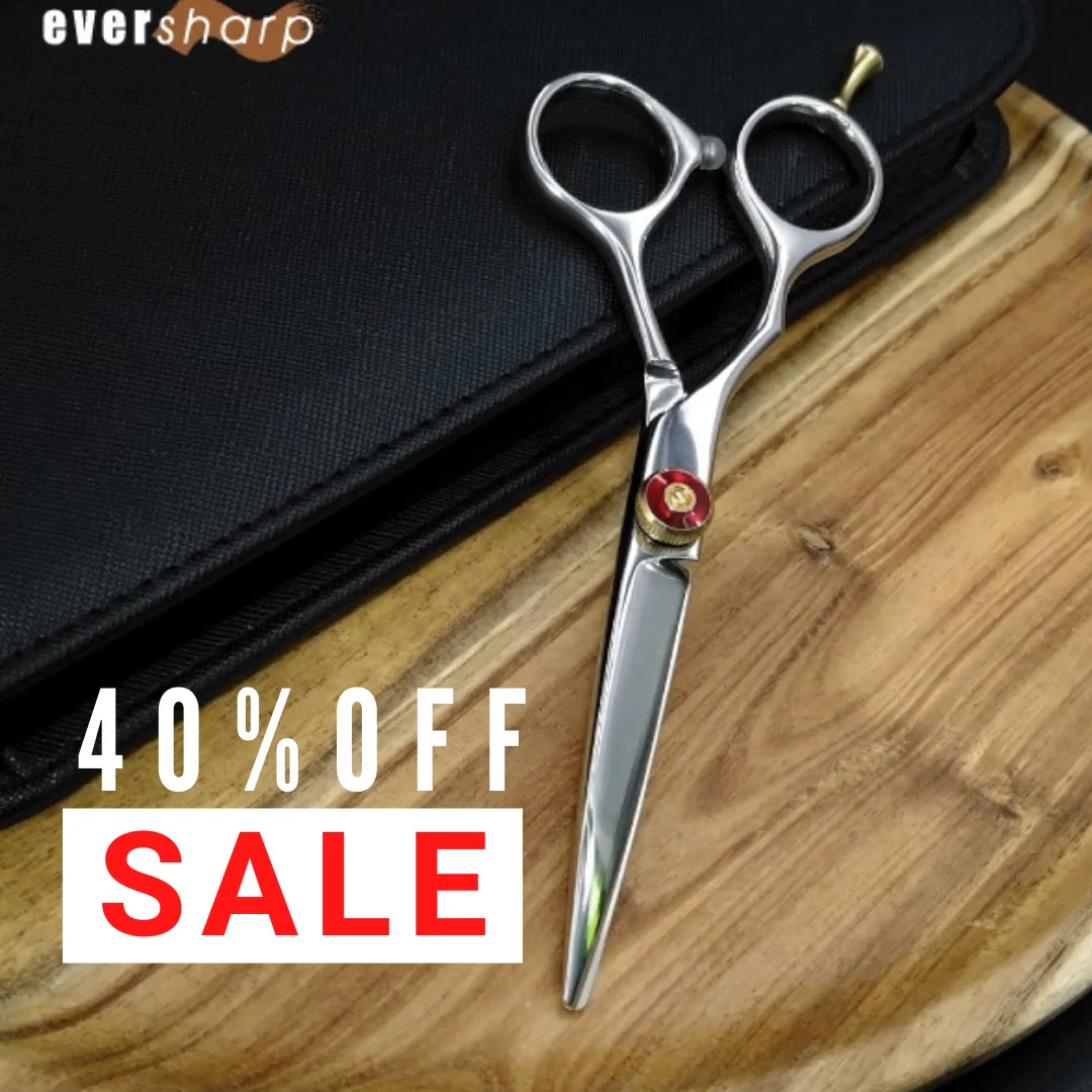 

Extra Sharp Left-Handed Hair Scissors Barber Scissors Hair Salon Scissors, Silver