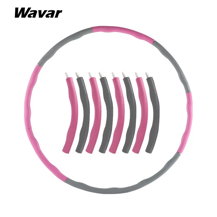 

High quality 80cm hula-hoop sporting goods removable hula fitness hoop for adults weight loss, Blue pink,grey green,grey red,blue white