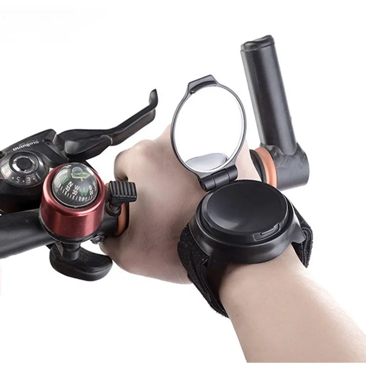 

Electric bike accessories adjustable safety back side end wristband rearview handlebar bicycle mirror