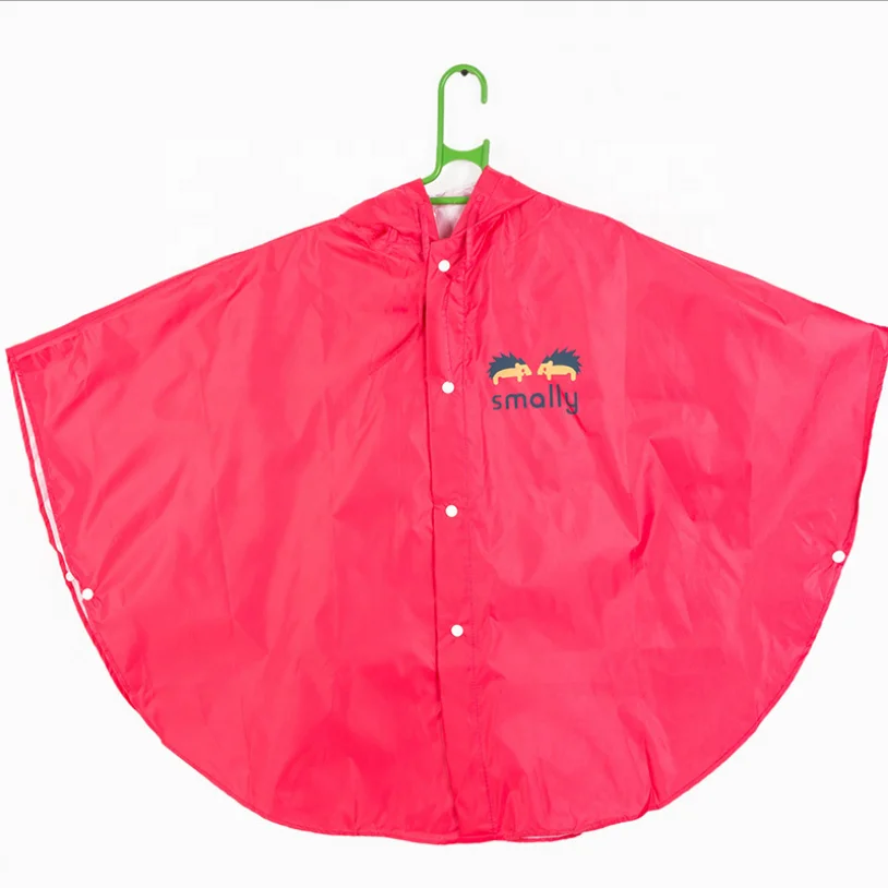 

Cute One Piece Button Type Raincoat, Yellow/red/blue