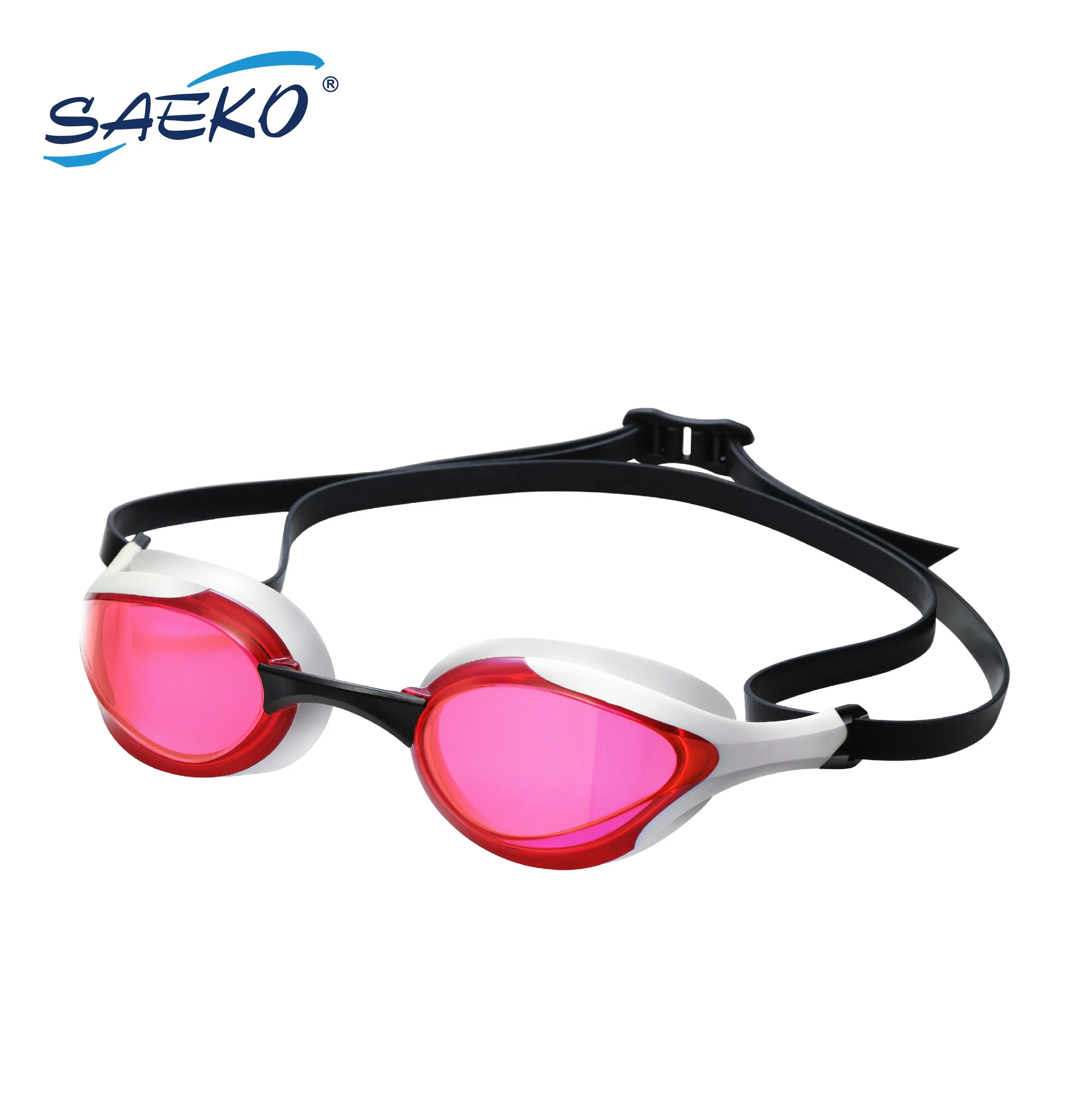 

Saeko swim goggles triathlon anti fog swimming goggles adults, White