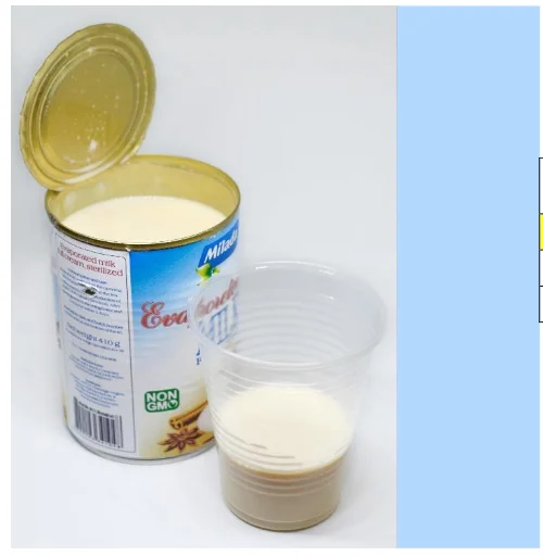 
Evaporated Condensed Milk HACCP Original Full Cream Fat Filled Unsweetened Canned 