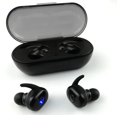 

High quality DT-1 promotional portable Sports Wireless Stereo earphone headphones headset With Charging station, Black ,silver ,red, blue