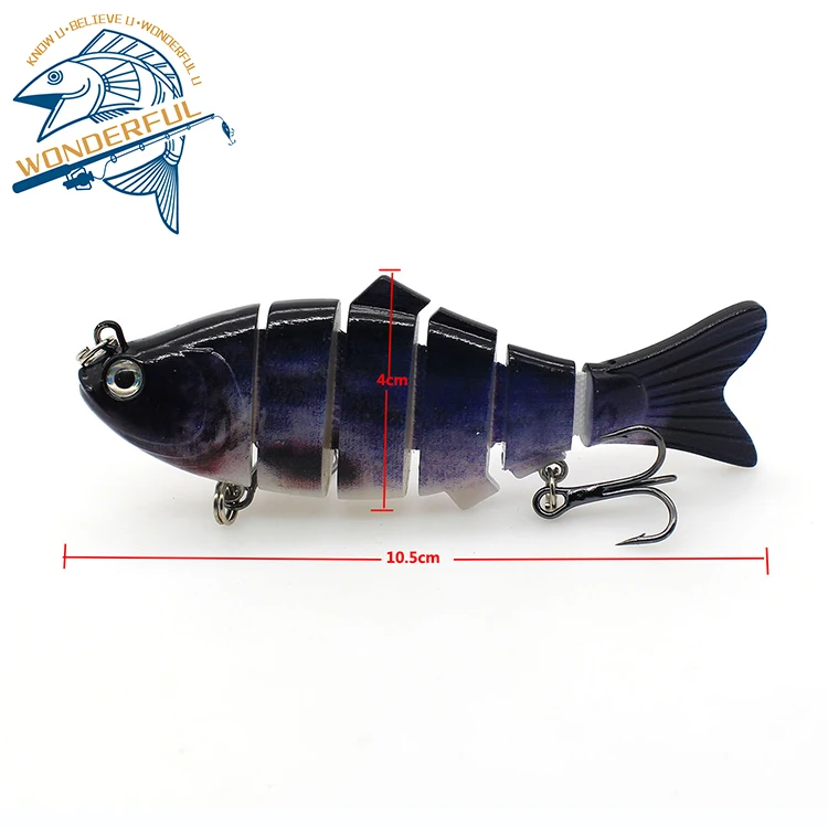 

Colorful 105m Bionic 6 Sections Hard Plastic Lead Big Game Wobbler Swimbait Multi Jointed Fishing Lure