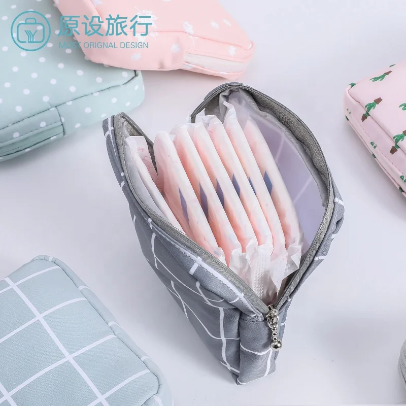 

Factory Custom LOGO Portable Waterproof Organizer Sanitary Towel Bag for Girl&Women