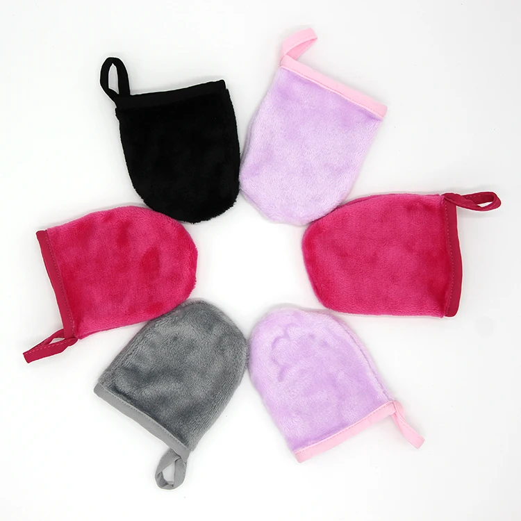 Reusable Spa Gloves Face Cleaning Mitts Microfiber Makeup Remover Glove