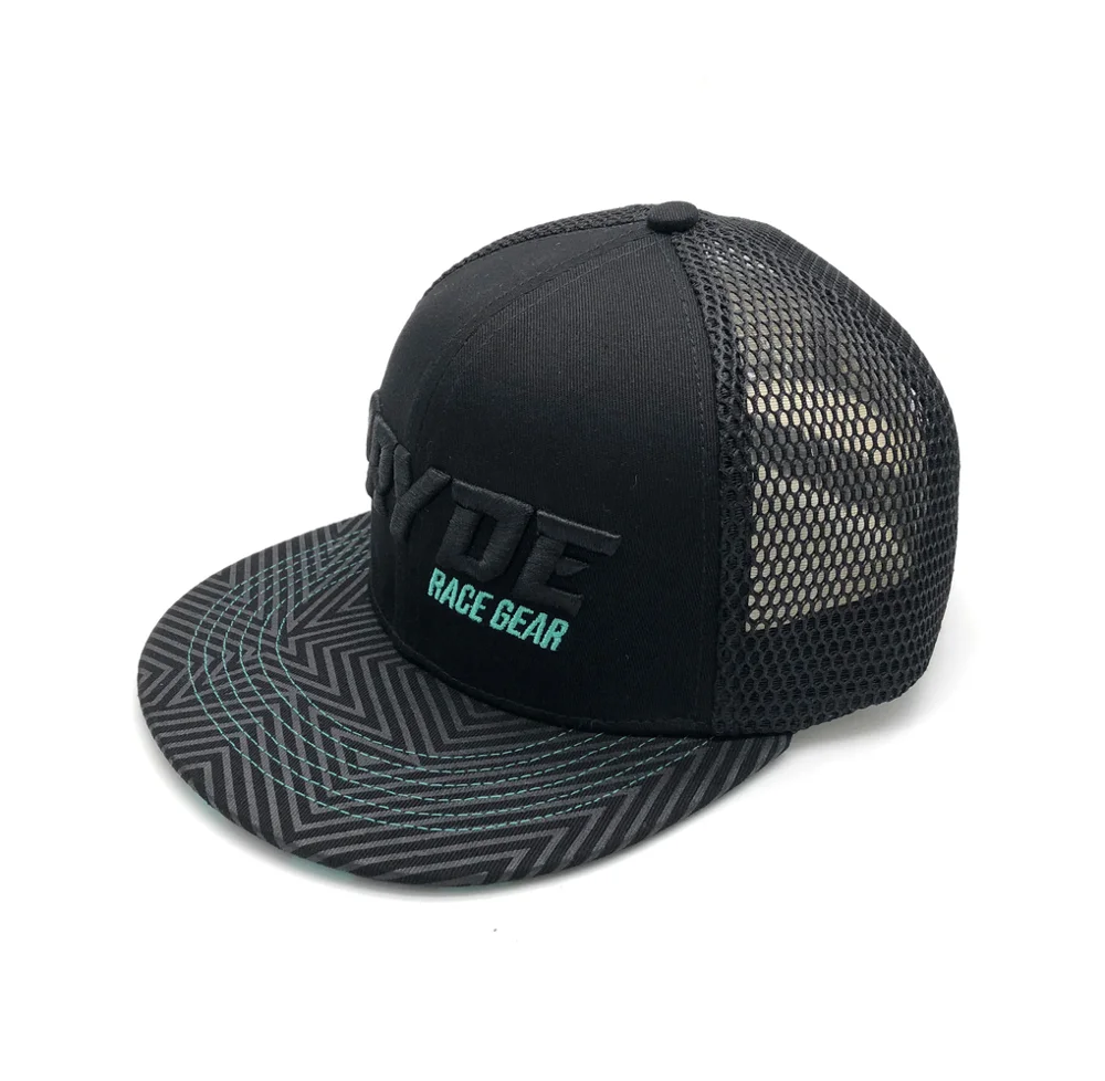 custom print logo under the bill large hole mesh trucker hat snapback
