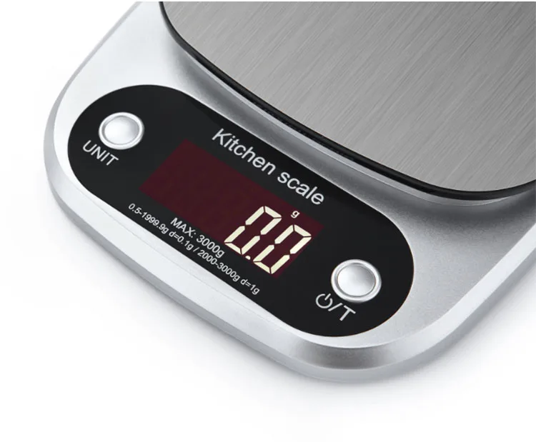 High Quality Household Food Weighing Digital Electronic Kitchen Scale White Blue Division OEM