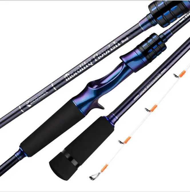 

Boat carbon solid slightly higher sensitive light boat raft fuji guide ring boat fishing rod, Black