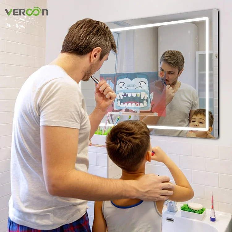 

Hot sale Vercon smart mirror motion sensor capacitive touch screen led bath mirrors for hotel and smart home