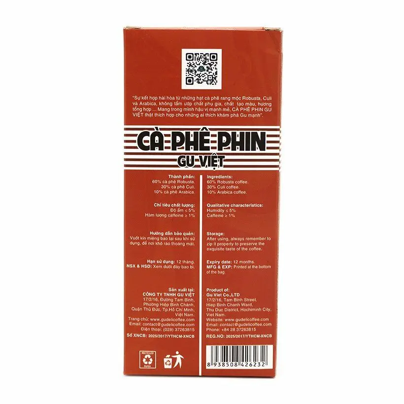 
Ground coffee mix Gu Viet Coffee blend 