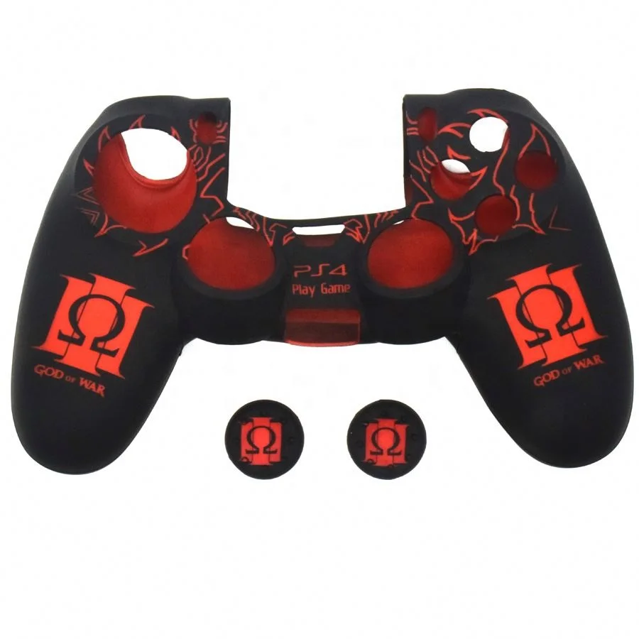 

Hot Sale Red Back Skin Dualshock 4 Ps4 Controller Silicone Cover For Pads