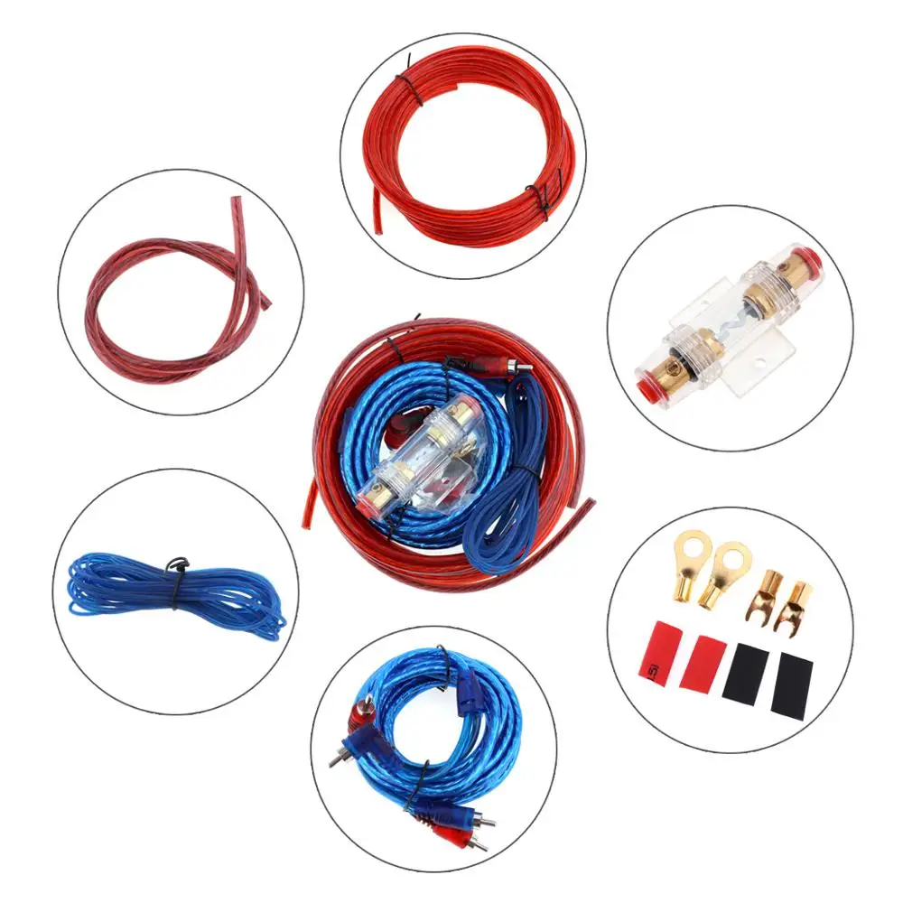 

Car audio installation cable suit 0 Gauge power cable amplifier amp wiring kit