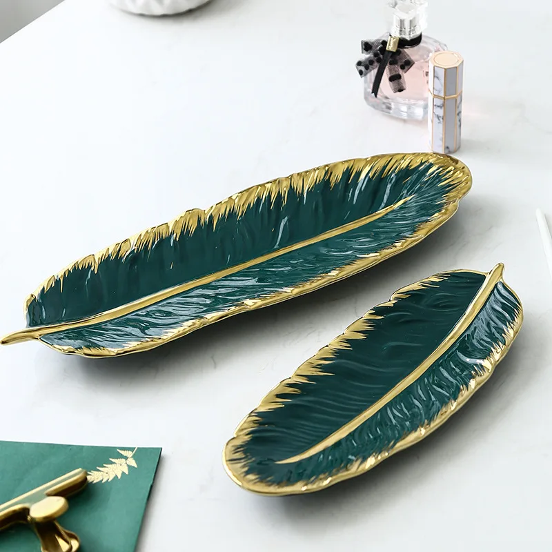 

Ceramic Platters-Porcelain Water Leaf Shape-Party Porcelain Serving Dish Plates-for Appetizer Dinner Dish Ceramic Plates