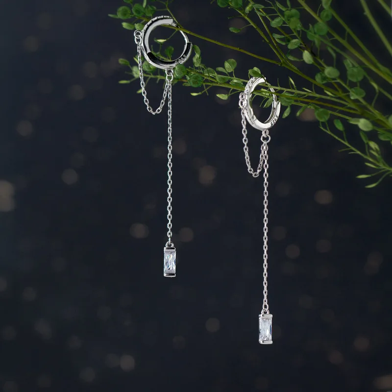 

E5897 Popular Hot Sale Sterling Silver Jewelry 925 Sterling Silver Ear Buckle Hanging Female Tassel Long Earrings