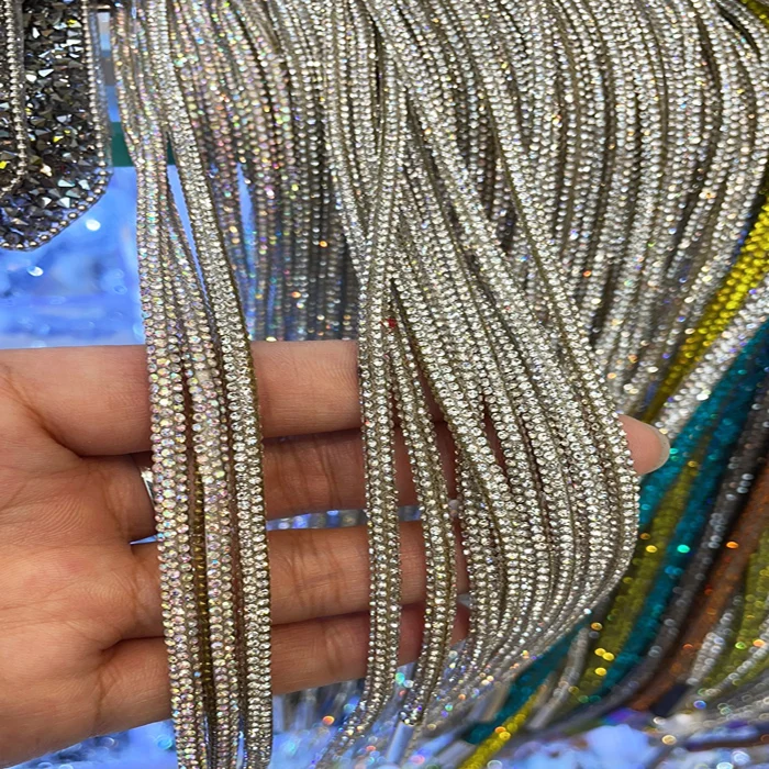 

6 rows 8 rows 10 rows crystal rope trimming, strass crystal rhinestone cord, Clear crystal and colours,ab