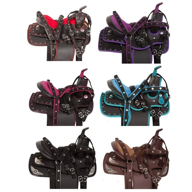 Western Synthetic Saddle For Horse Saddle Exercise Saddle Set For Horse