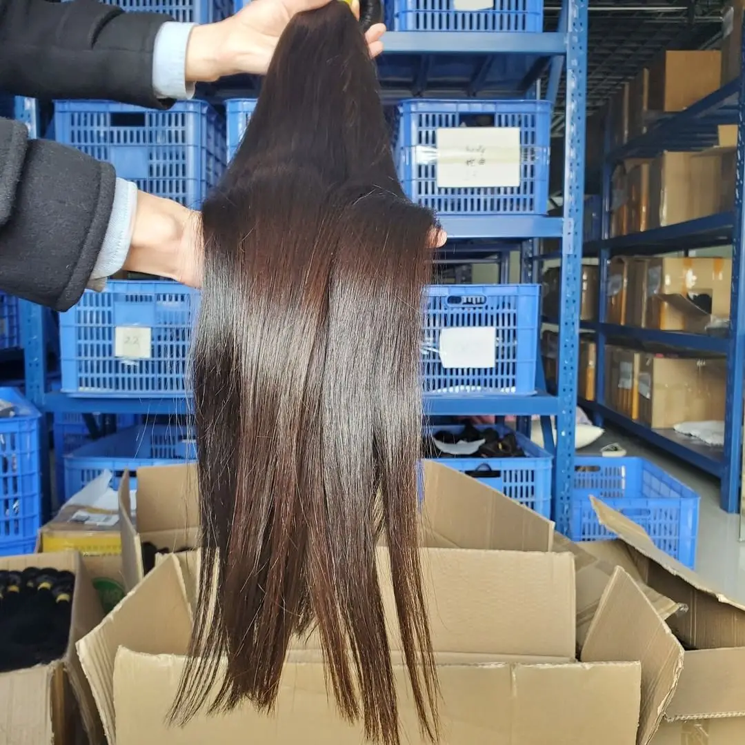 

Wholesale unprocessed virgin cuticle aligned hair, Vietnam raw hair bundles, raw indian temple hair directly from india
