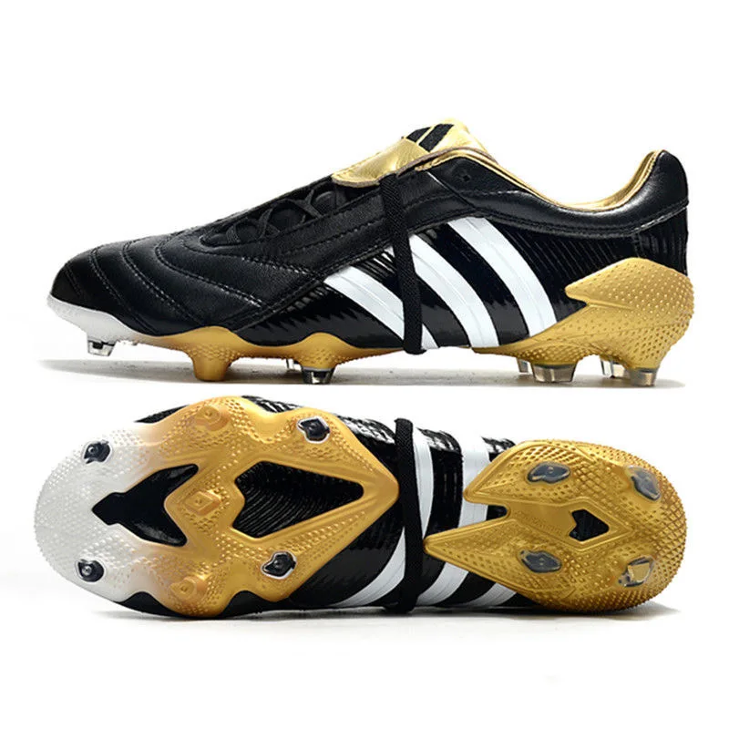 

PREDATOR 7th generation leather Limited Beckham football shoes predator pulse FG football shoes men, Black