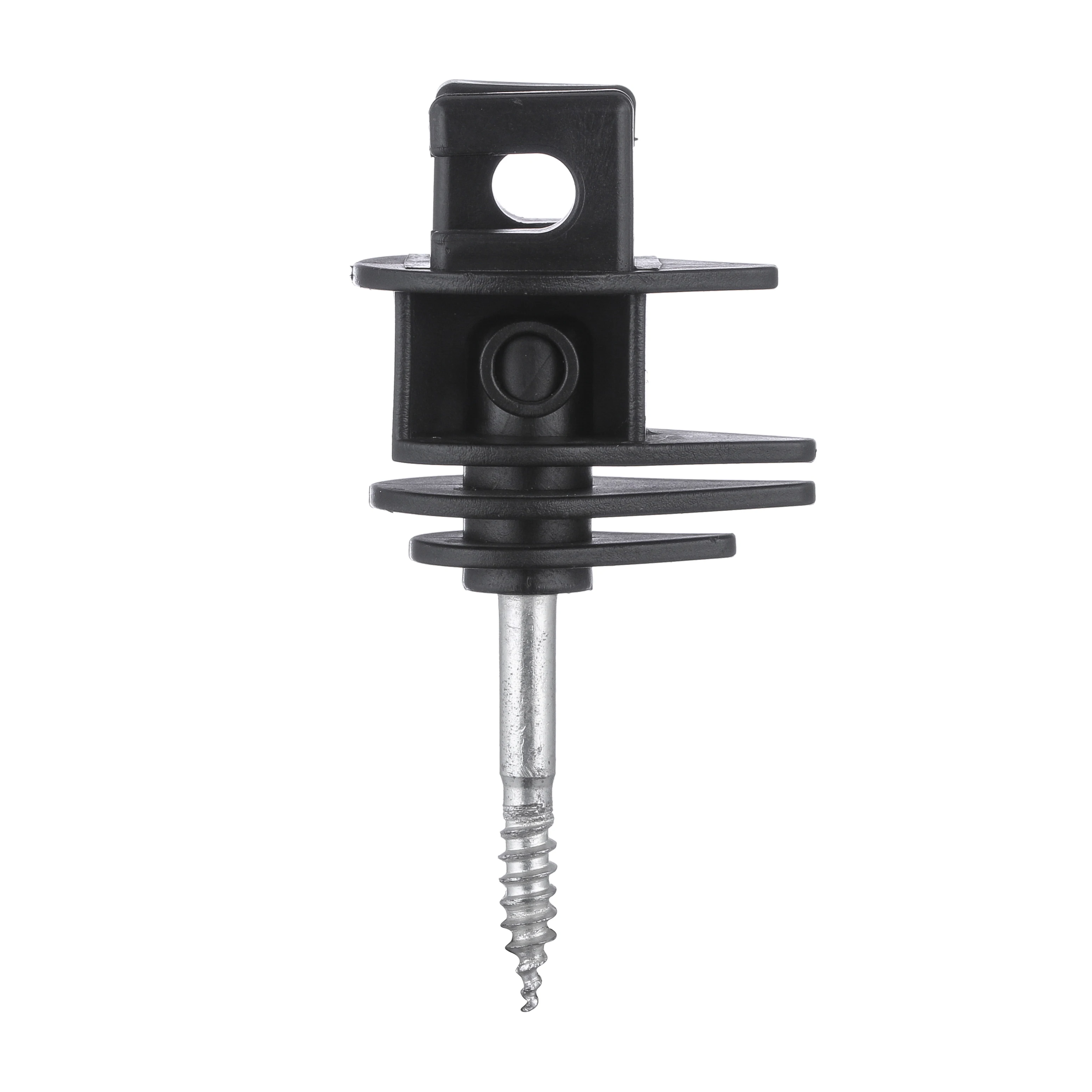 

screw-in insulator for wood post 5.8mm galvanized steel with easy screw for electric fencing farming garden fence for cow, Black or customized