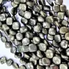 Gem stone Iron Pyrite Nugget Square Diamond Loose Beads , Pyrite gemstone dealers