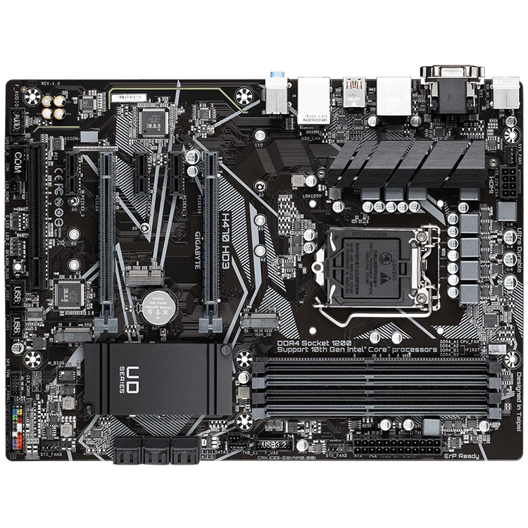 采用intel lga 1200插槽的gigabyte h470 hd3游戏主板支持第10代intel