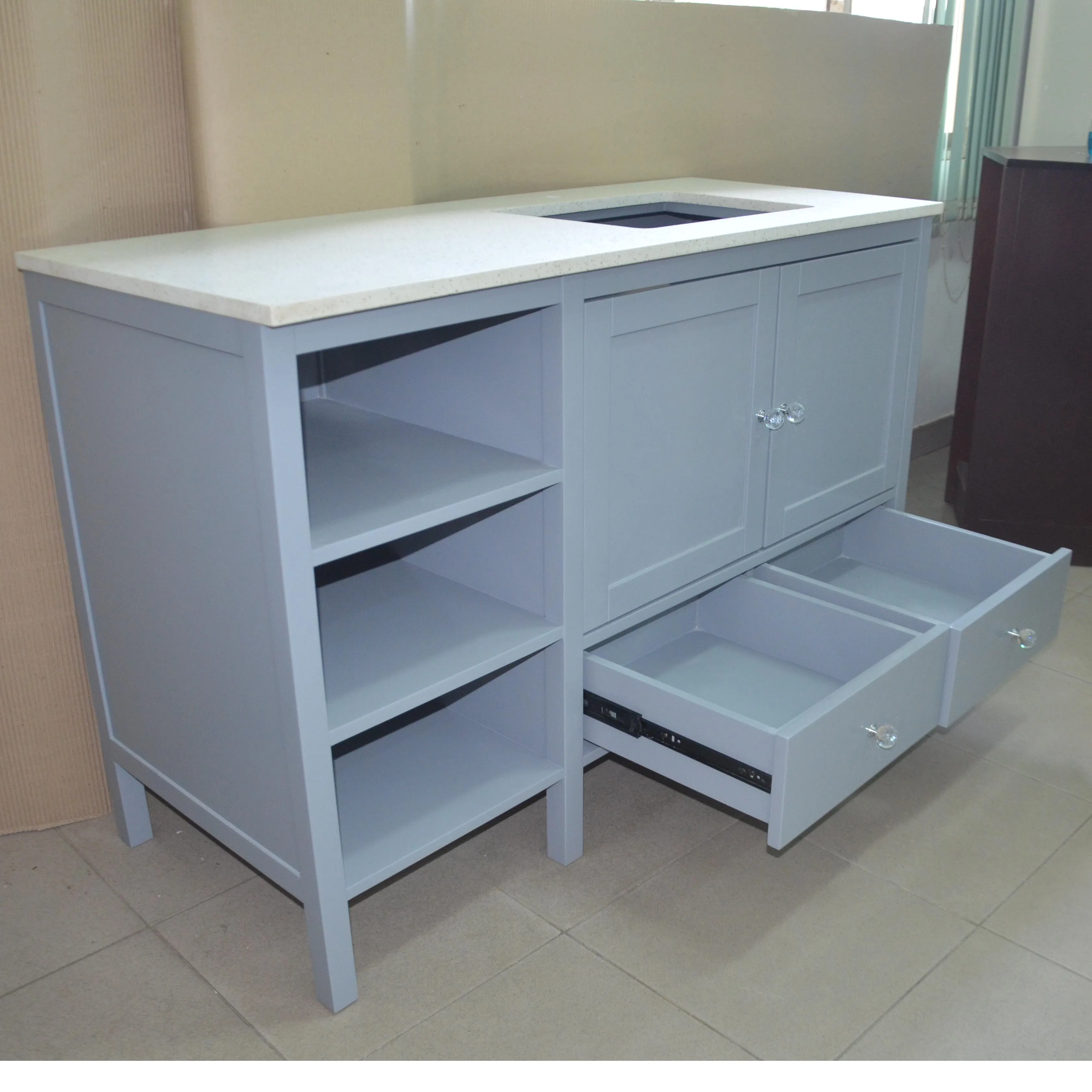
Wooden Vanity bathroom include quartz 