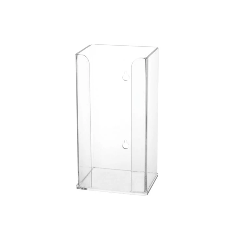Wall Mount Acrylic Clear Disposable Glove Box Dispenser Holder With Lid
