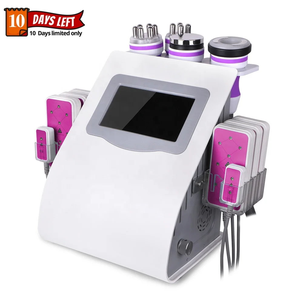 

6-1 40k cavitation rf equipment facial beauty machine vacuum lipolaser lymphatic drainage wrinkle machine