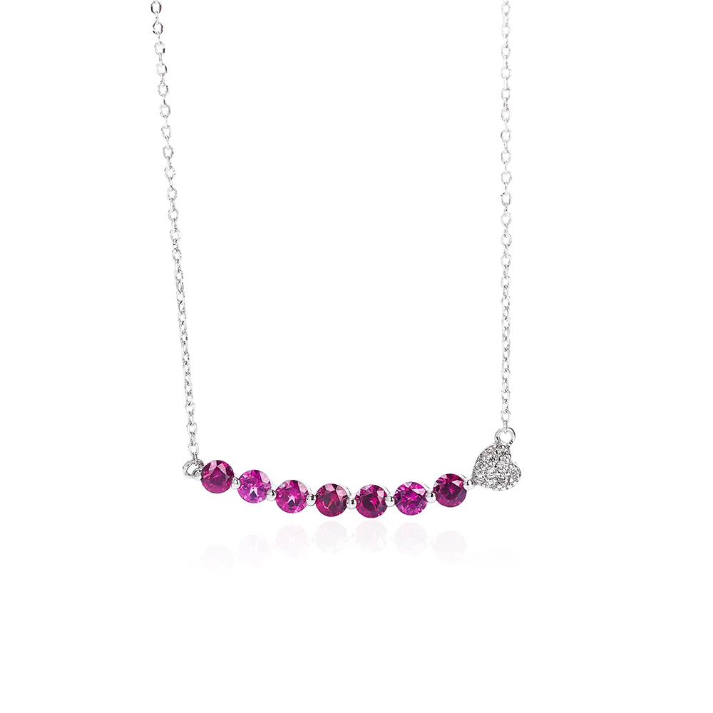 

Natural garnet gemstone sterling 925 silver jewelry necklaces