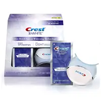 

Crest 3D White Whitestrips with Light 1 box 10 Pouches 20 Strips Crest Whitestrips