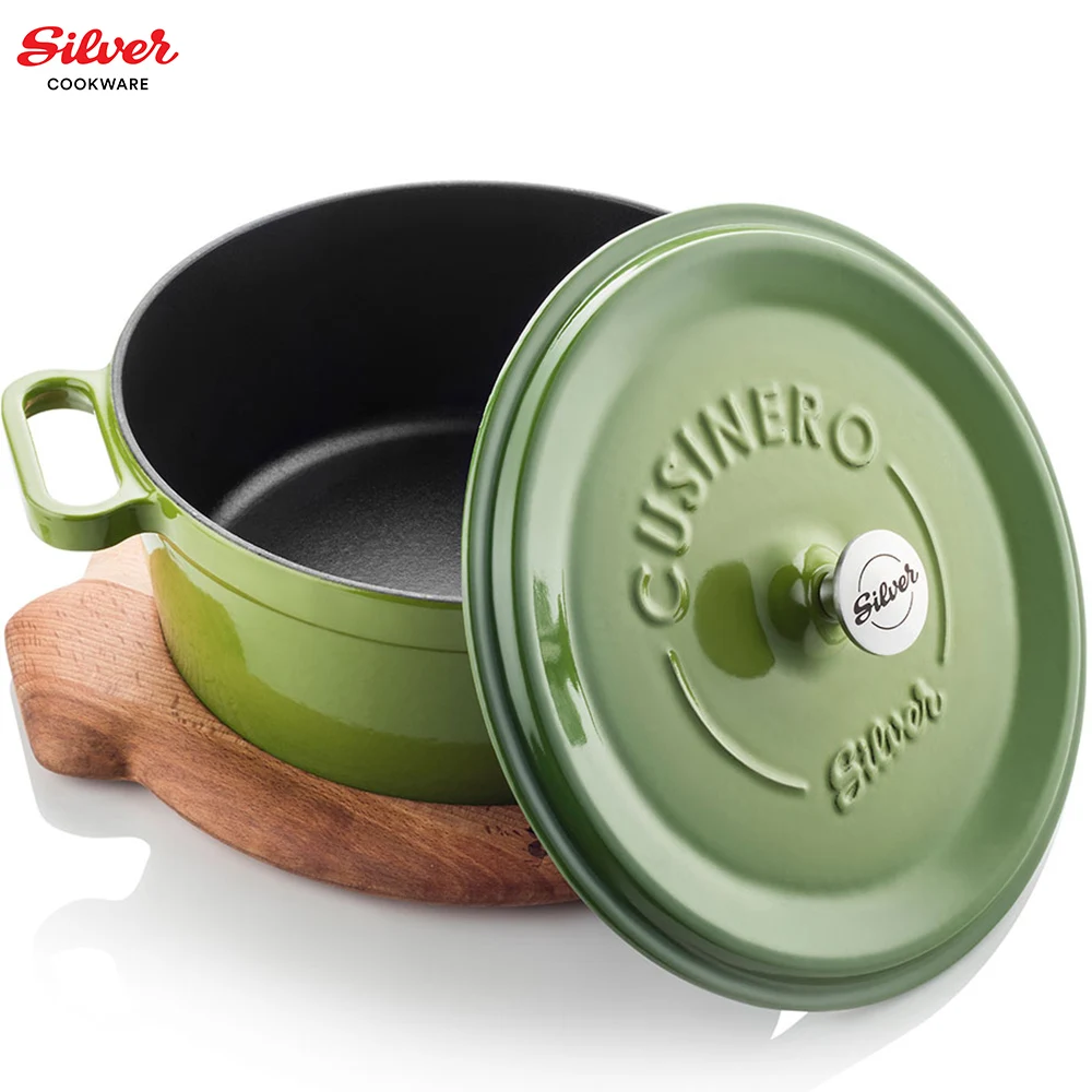 
Cast Iron Dutch Oven pot cookware kitchenware Enameled Non Stick 24 cm Made In TURKEY 2020 Hot sale HIGH QUALITY 