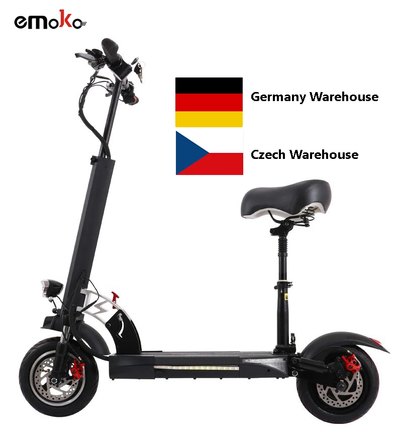 

electric scooter eu warehouse fast powerful 800w 15ah adult electric scooter with seat ready to ship, Black