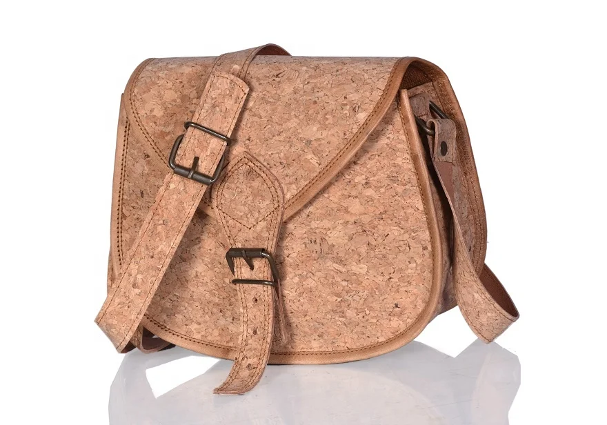 时尚环保面料软木皮革肩带葡萄牙手提包软木袋素食皮包