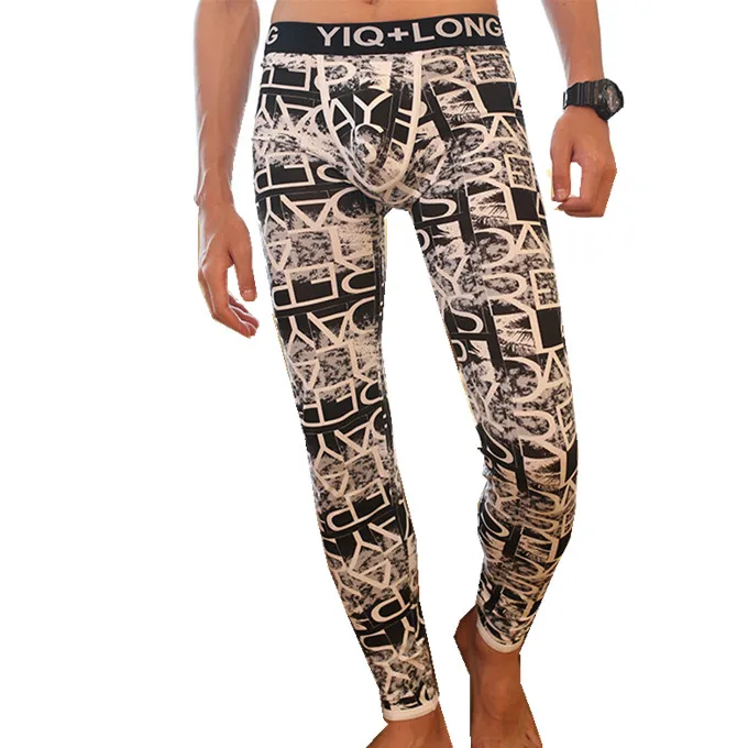 

Fashion letter printed 100% Cotton Heated Mens Pajamas Underwear Long Johns